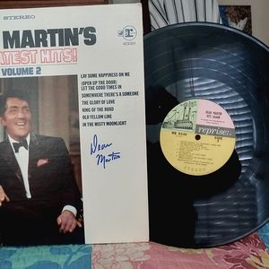 DEAN MARTIN 💽🎶 VINTAGE SIGNED ALBUM VINTAGE COLLECTERS ITEM ❤